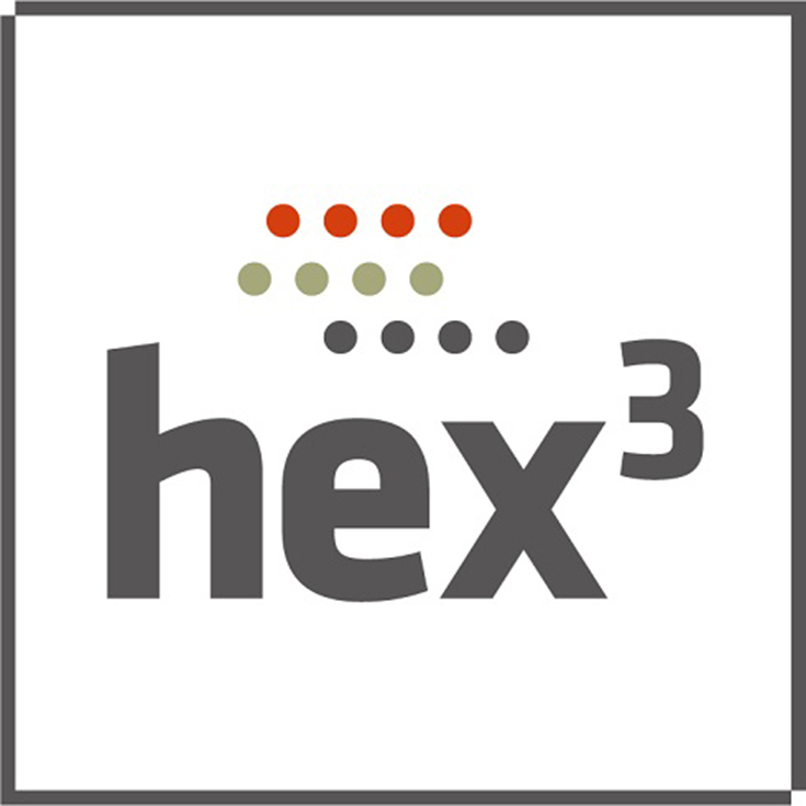 Sigla tehnologiei ELCO hex³ pentru schimbătoare de căldură, destinată transferului eficient de căldură și tehnicii de încălzire.